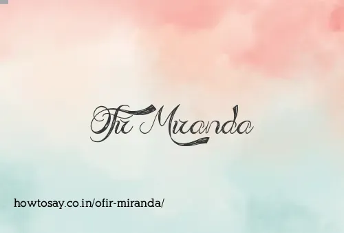Ofir Miranda