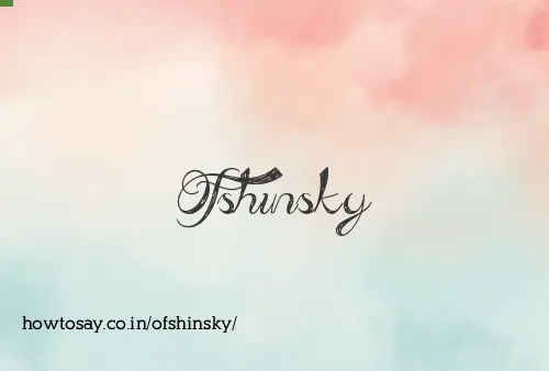 Ofshinsky