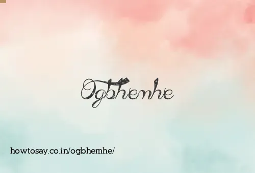 Ogbhemhe