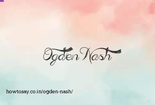 Ogden Nash