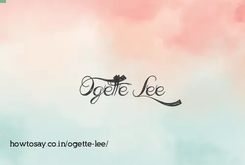 Ogette Lee