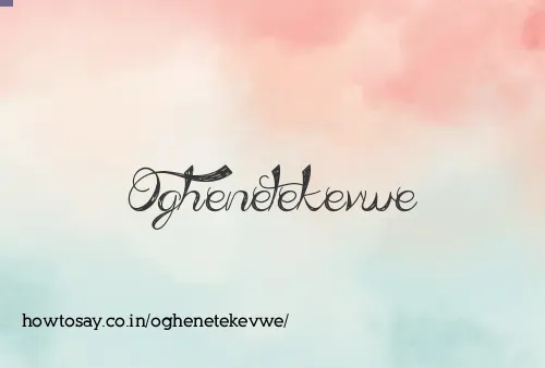 Oghenetekevwe