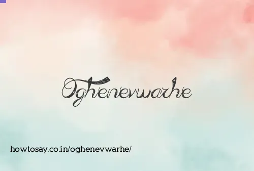 Oghenevwarhe