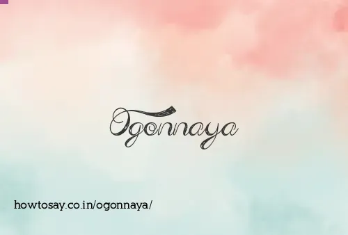 Ogonnaya