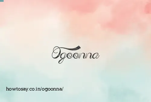 Ogoonna