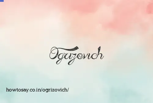 Ogrizovich