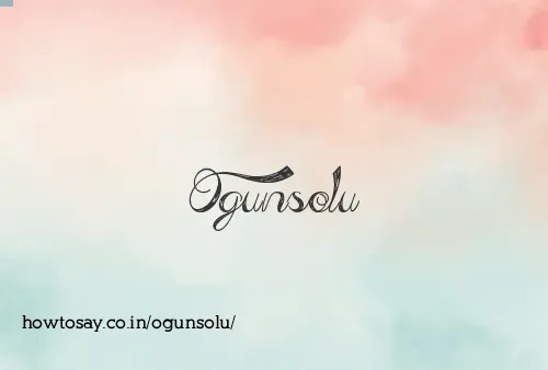 Ogunsolu