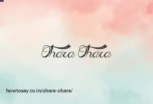 Ohara Ohara