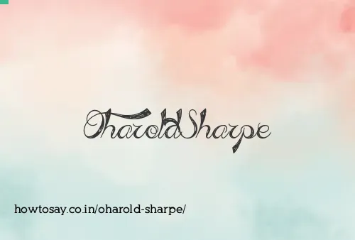 Oharold Sharpe
