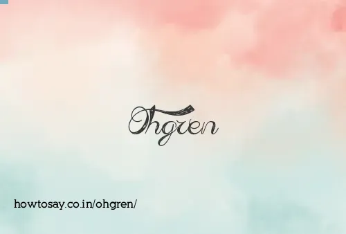 Ohgren