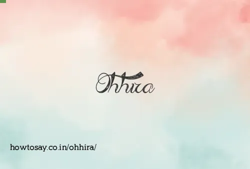 Ohhira