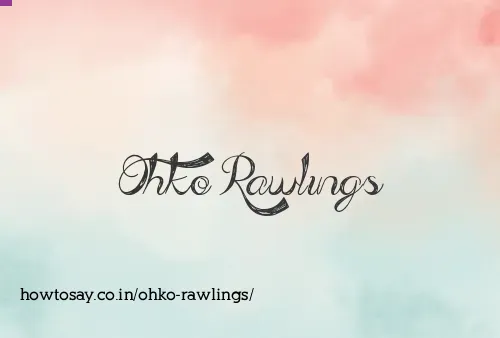 Ohko Rawlings