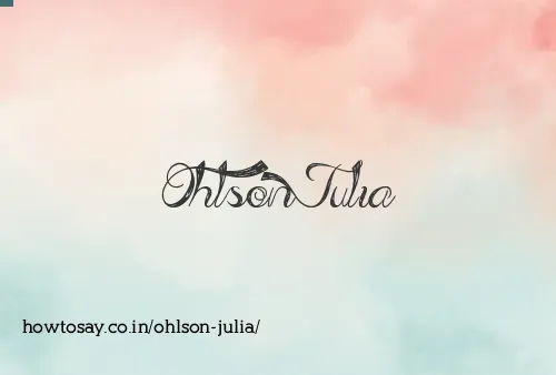 Ohlson Julia