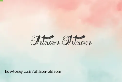 Ohlson Ohlson