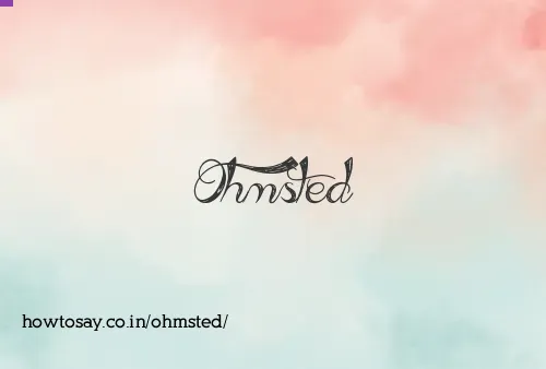 Ohmsted