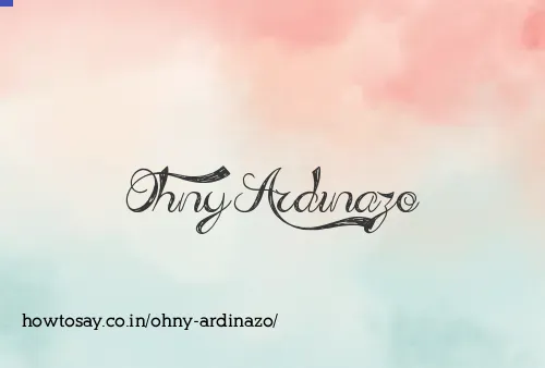 Ohny Ardinazo