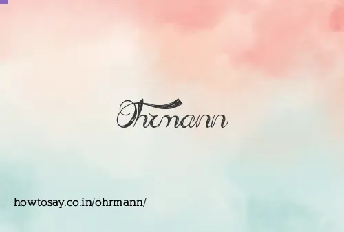 Ohrmann