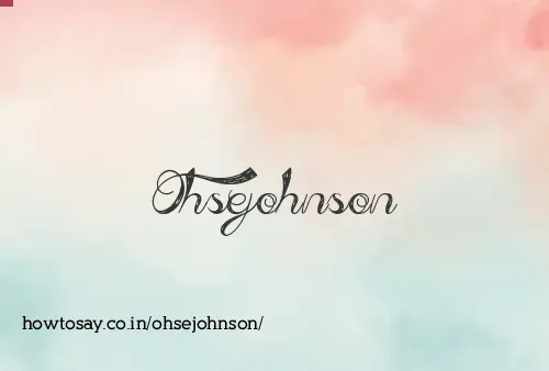 Ohsejohnson