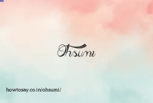Ohsumi