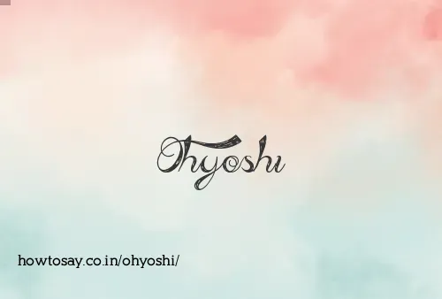 Ohyoshi