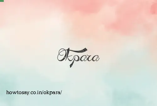 Okpara
