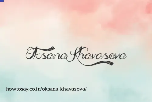 Oksana Khavasova