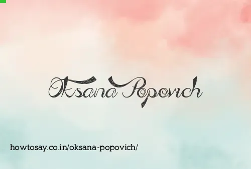 Oksana Popovich