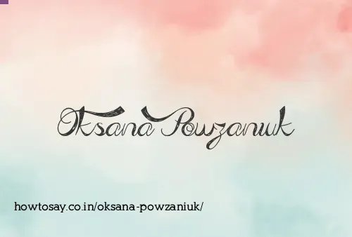 Oksana Powzaniuk