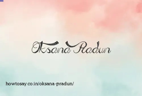 Oksana Pradun