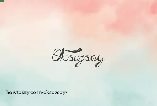 Oksuzsoy