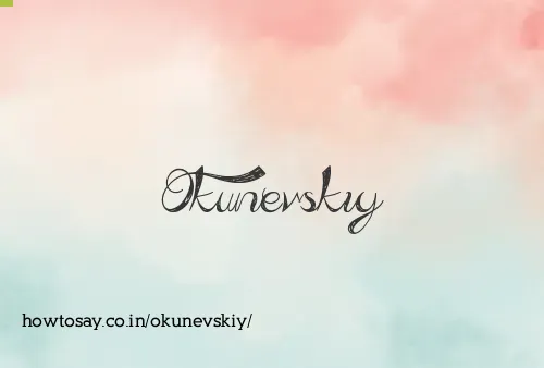 Okunevskiy