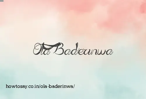 Ola Baderinwa