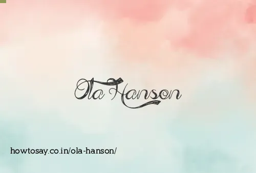 Ola Hanson
