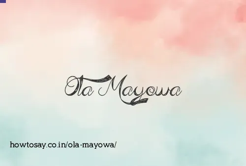 Ola Mayowa