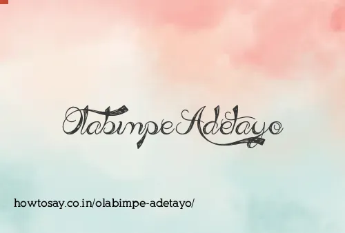 Olabimpe Adetayo