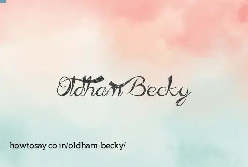 Oldham Becky