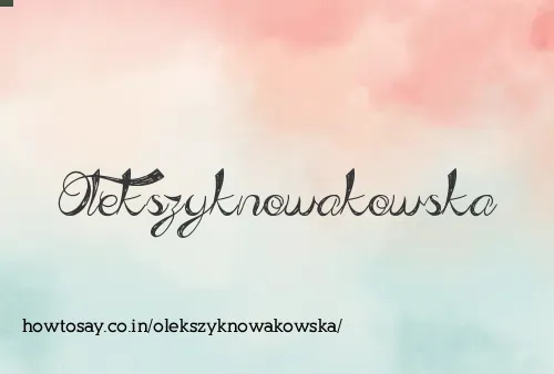Olekszyknowakowska