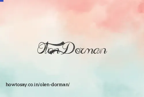 Olen Dorman
