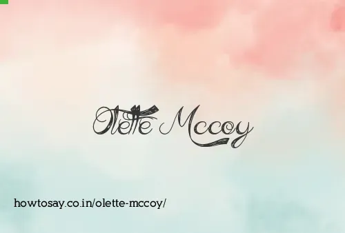 Olette Mccoy