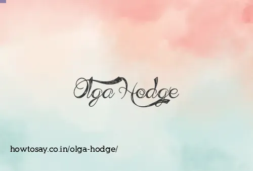 Olga Hodge