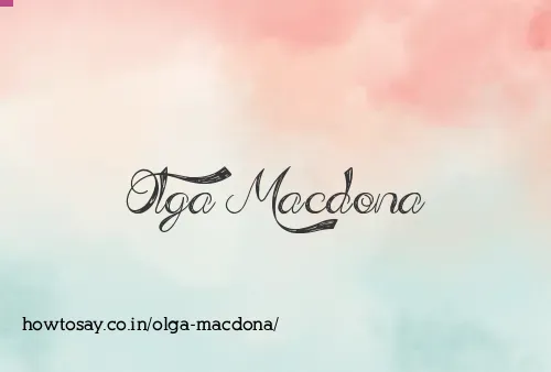 Olga Macdona