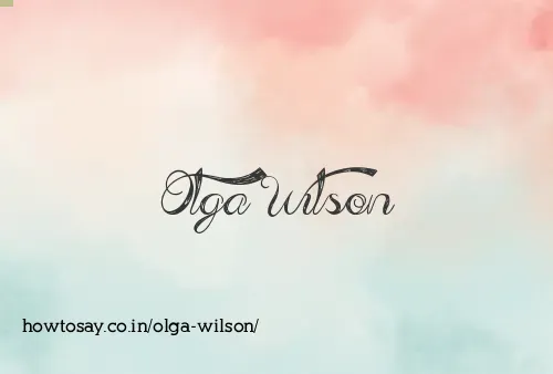 Olga Wilson