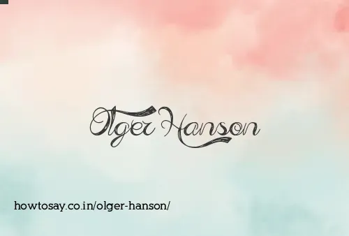 Olger Hanson