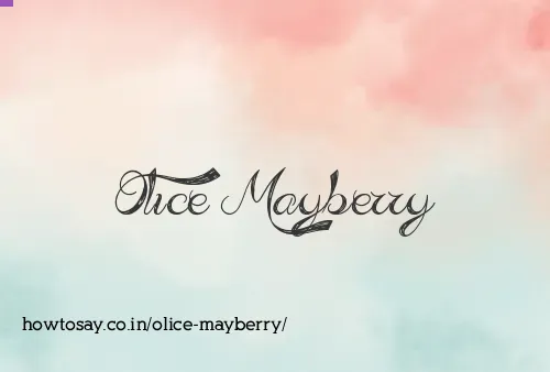 Olice Mayberry