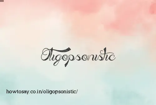 Oligopsonistic