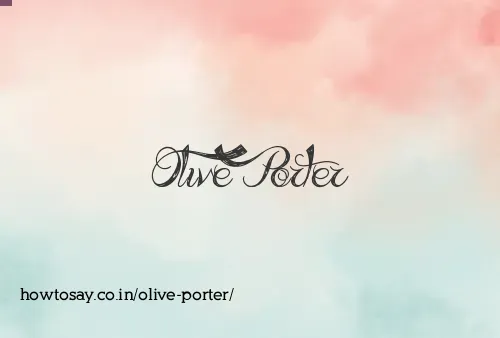 Olive Porter