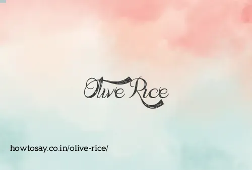 Olive Rice