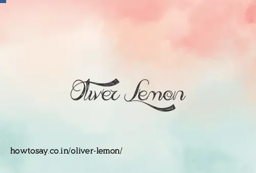 Oliver Lemon