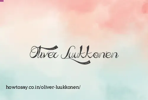 Oliver Luukkonen