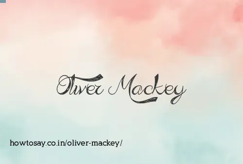 Oliver Mackey